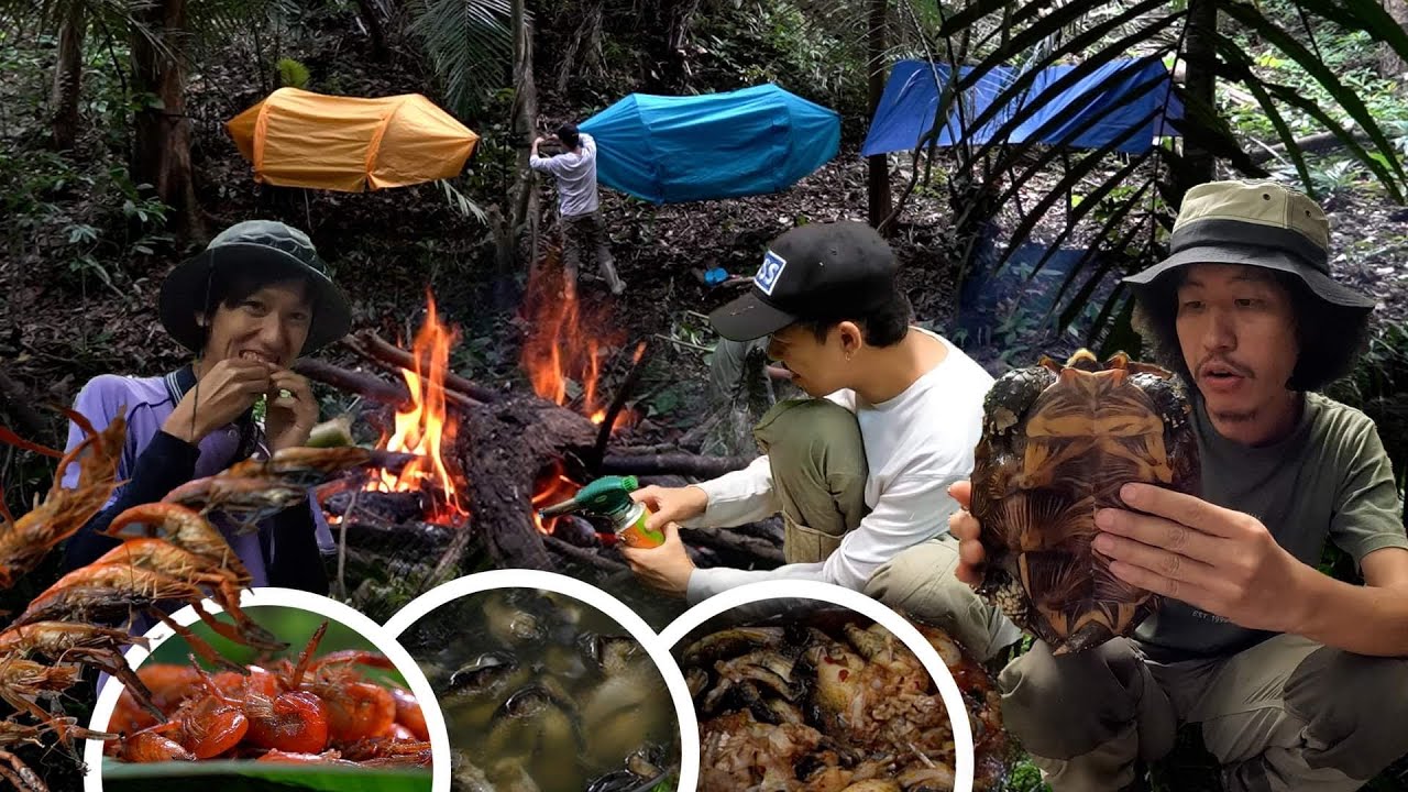 หากินอยู่ในป่าดิบ... หากุ้งหากบกบภูเขา  ใช้ชีวิตในป่าดิบกับทีมงาน.....[ โจโฉ ]