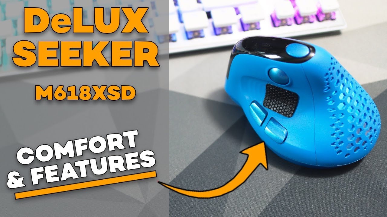 Эргономичная мышь DeLUX Seeker M618XSD со всеми функциями
