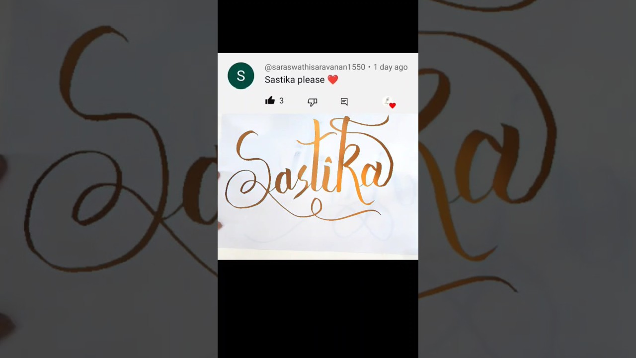 #Sastika name calligraphy||Calligraphy of Sastika name#youtubeshorts#trending#shorts#viral#art#song