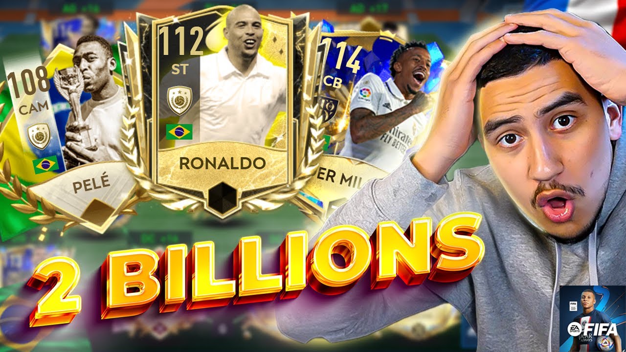 MON EQUIPE A 2 MILLIARD DE CREDITS SUR FIFA MOBILE !! (R9,PEL&Eacute;,MESSI..)😱🤑