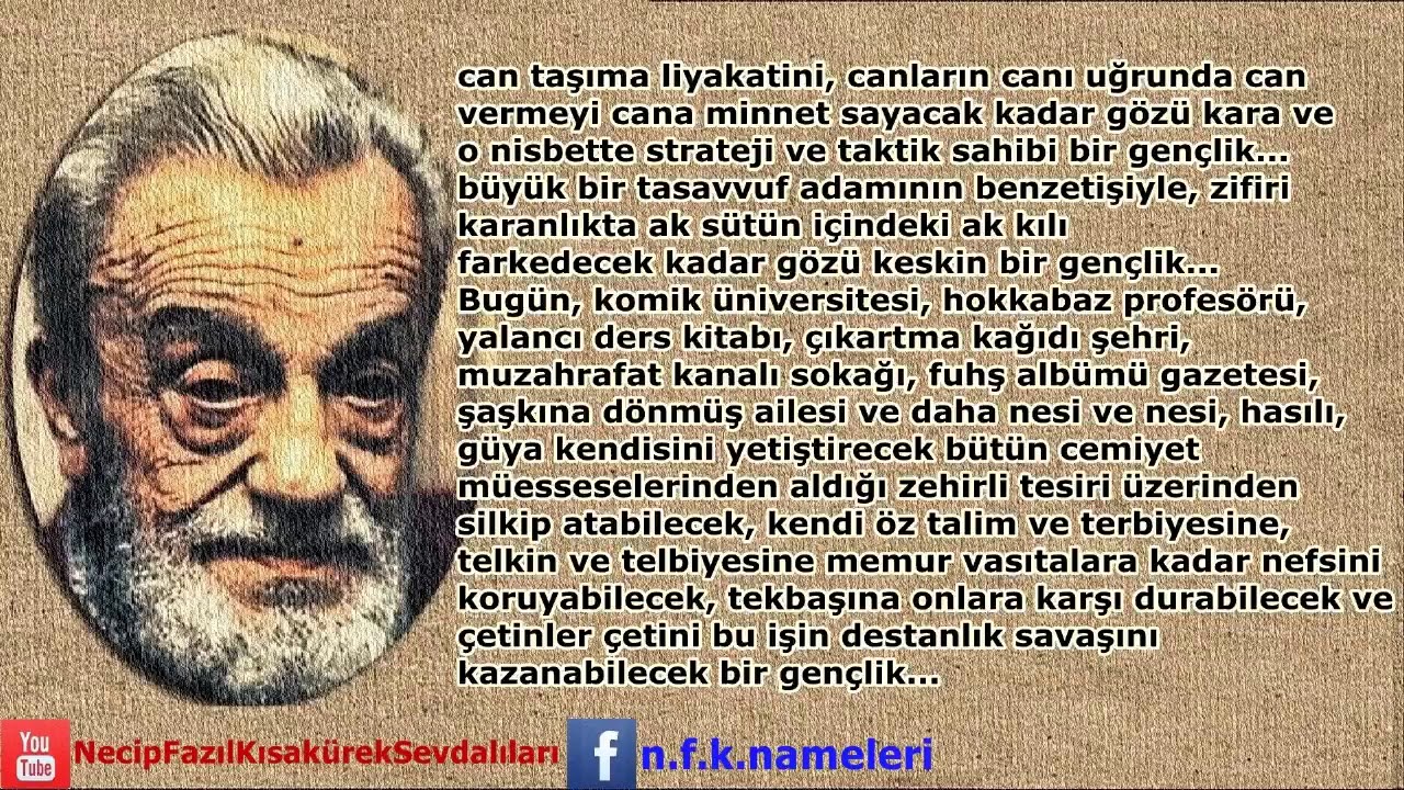 &Uuml;stad Necip Fazıl'ın Kendi Sesinden Gen&ccedil;liğe Hitabe