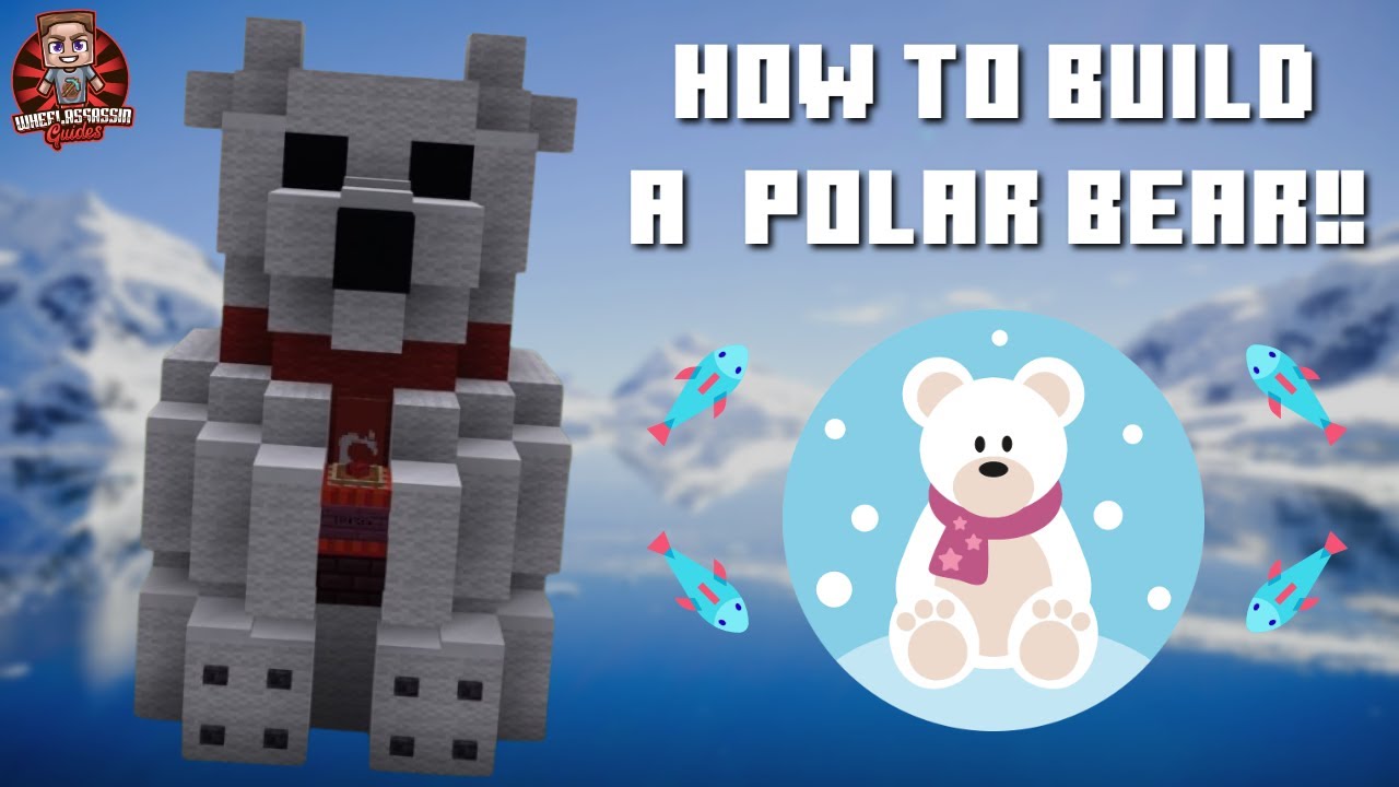 How to build a Polar Bear in Minecraft!! | Coca-Cola Bear Minecraft tutorial!!