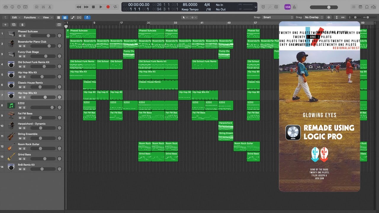 07 - Glowing Eyes - twenty one pilots Instrumental (Logic Pro)