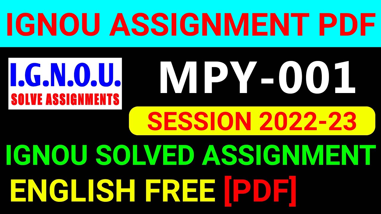 MPY-001 Solved Assignment 2022-23 in English, MPY 1 Solved Assignment 2023, MPY 1 Assignment