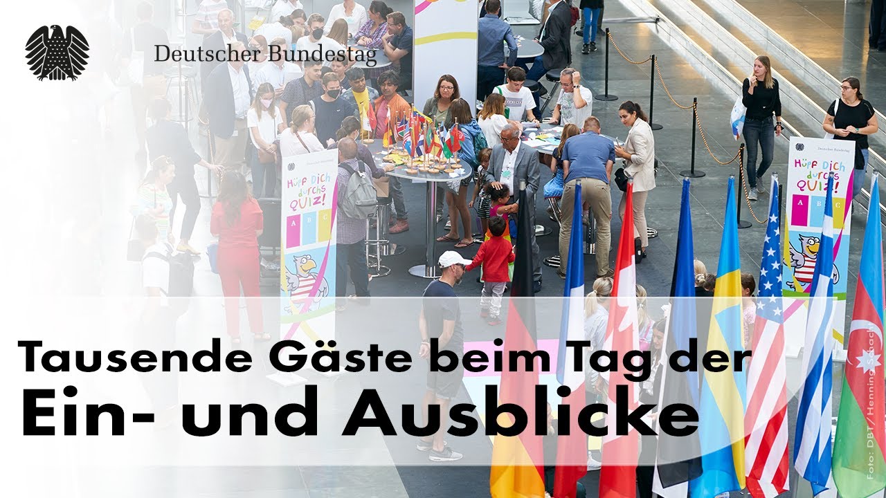 Tausende Menschen besuchen den Bundestag zum 