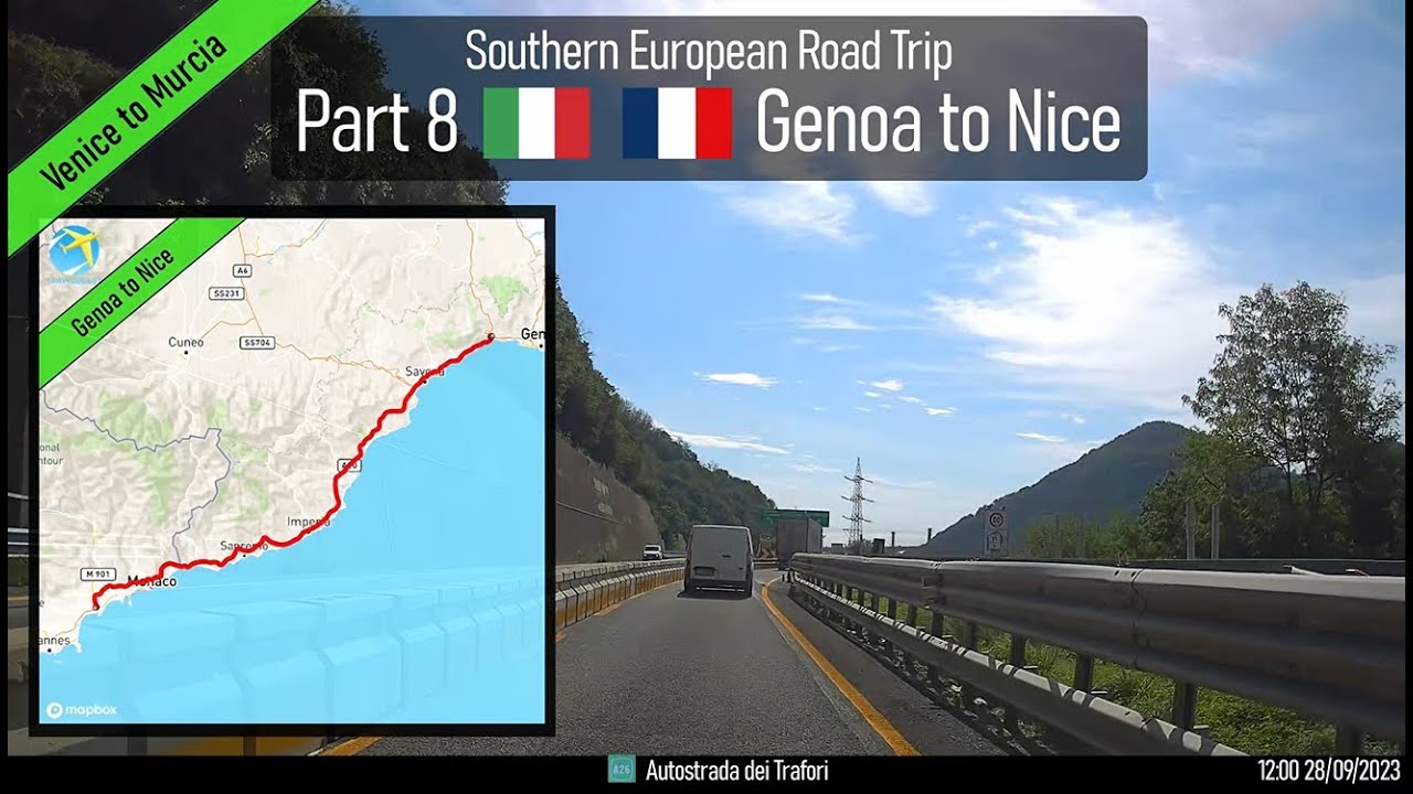 Genoa, Italy to Nice, France. Part 8 of Southern European Road Trip