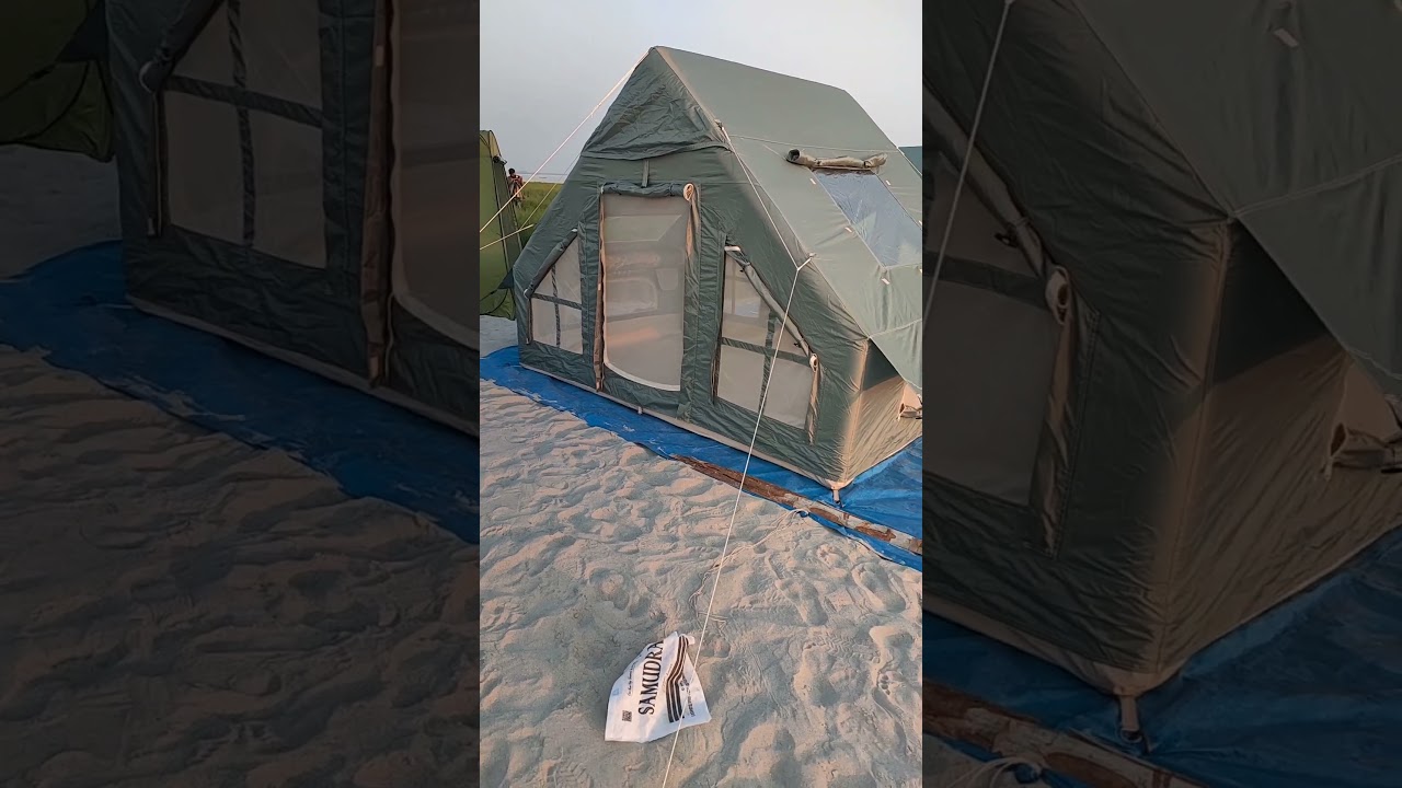 Inflatable Air Tent Camping With Sunset | #tentcamping #camp #camping #sunset
