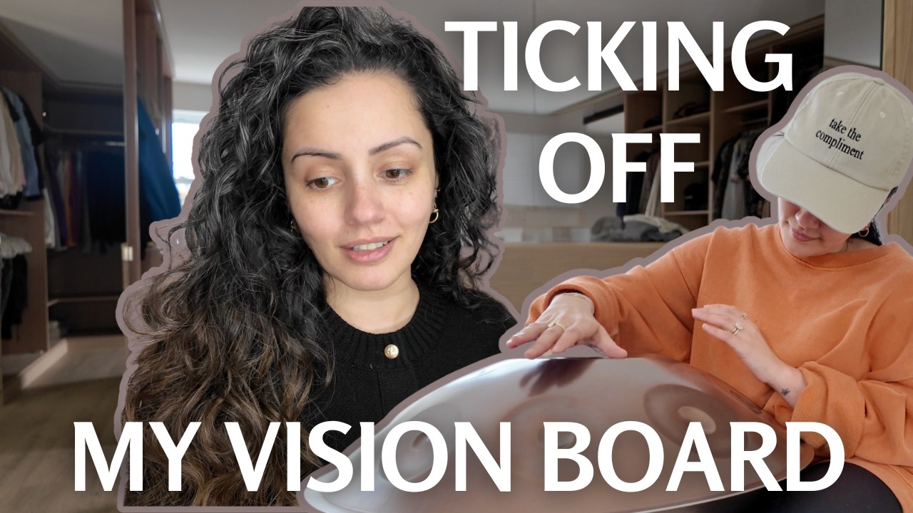 MANIFESTING MY VISION BOARD + WAVY HAIR ROUTINE & HAND PAN JOURNEY