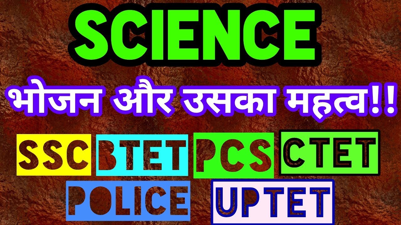 science for ssc/ctet/btet/uptet l भोजन और उसका महत्त्व l Foods and their Importance l