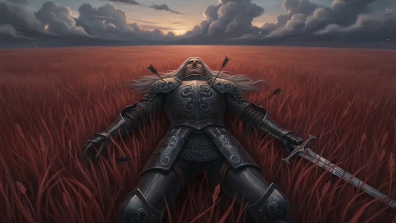 Fallen Dragon Lord in Crimson Fields | Dark Medieval Focus (2 Hours, No Vocals)