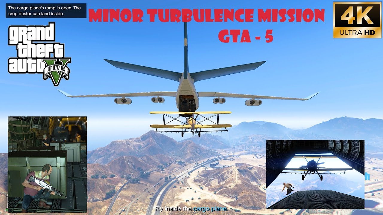 GTA-5 mission story mode Minor Turbulence || Trevor Flying cargo Plane ||  DAY - 246 ||