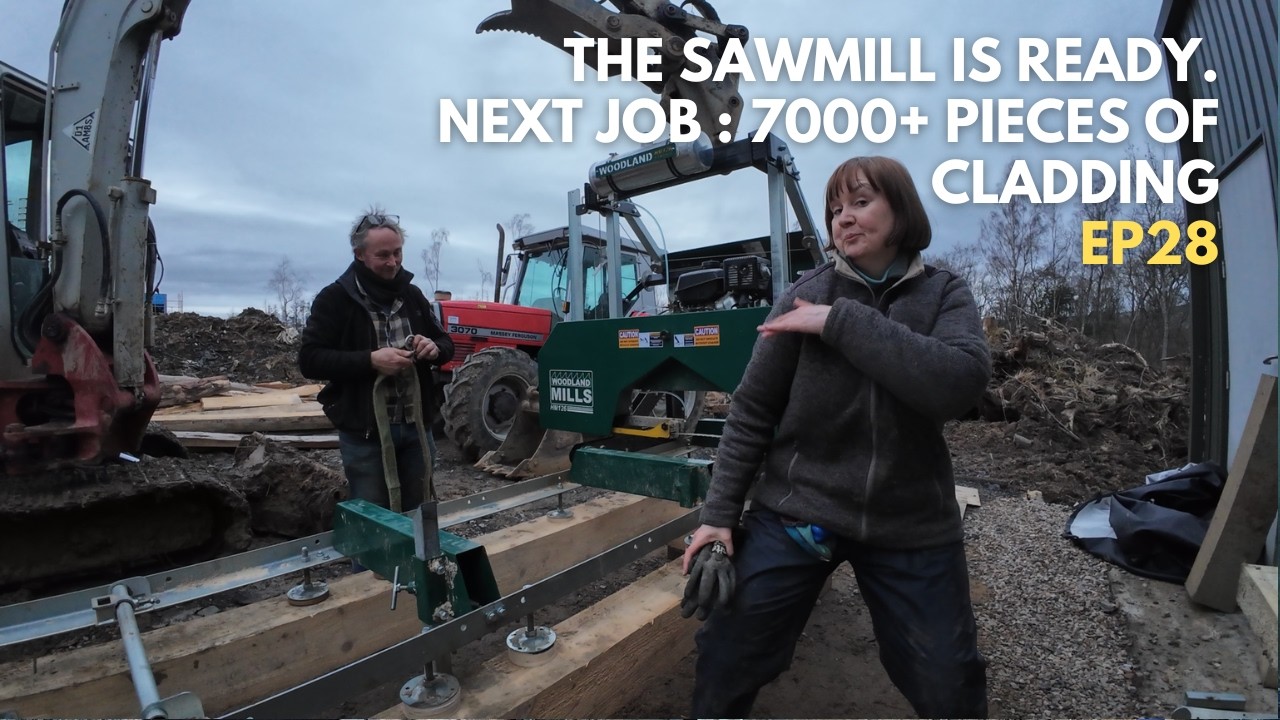 We built this sawmill to make over 7000 pieces of cladding #homeinthewoods #woodlandmills #diy