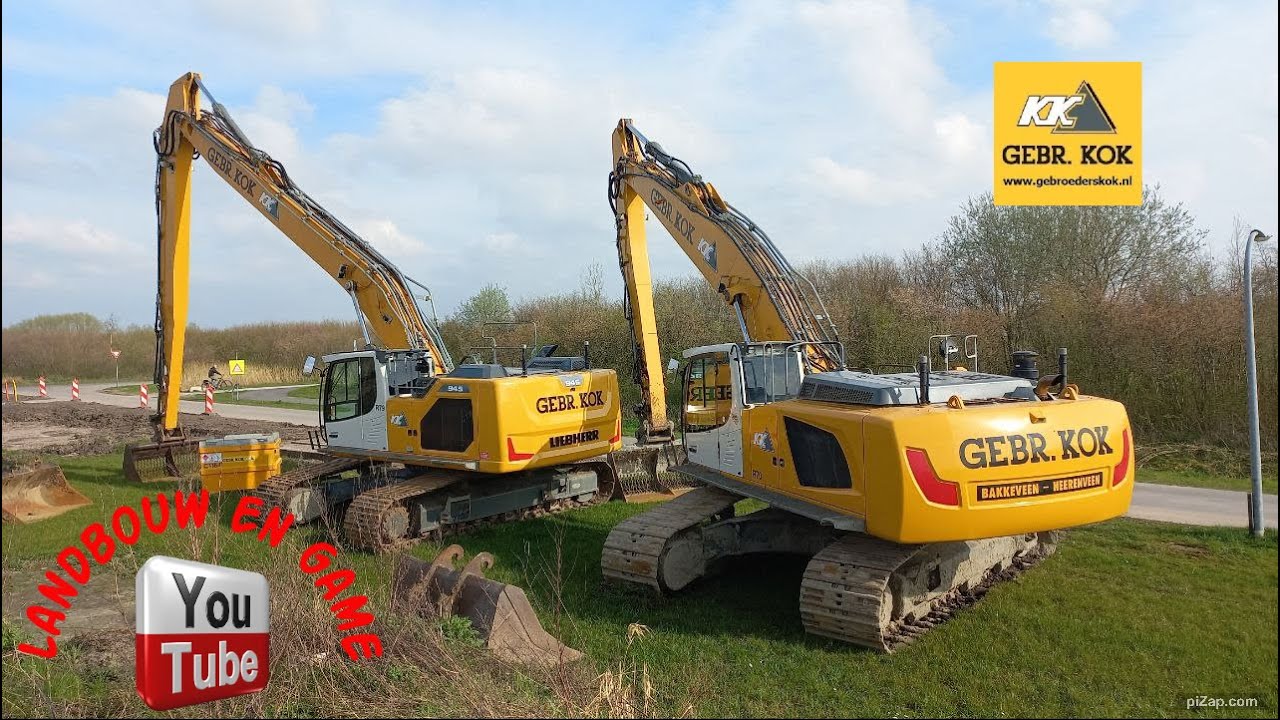 Loonbedrijf en Grondverzetbedrijf Gebroeders Kok grondwerk g.w.w. liebherr 945 'Long Reach'