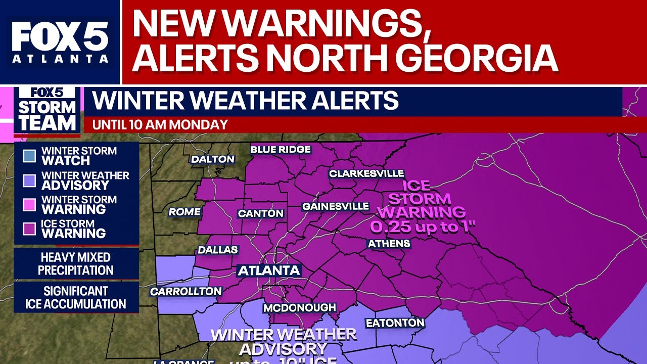New weather alerts, warnings for North Georgia | FOX 5 News