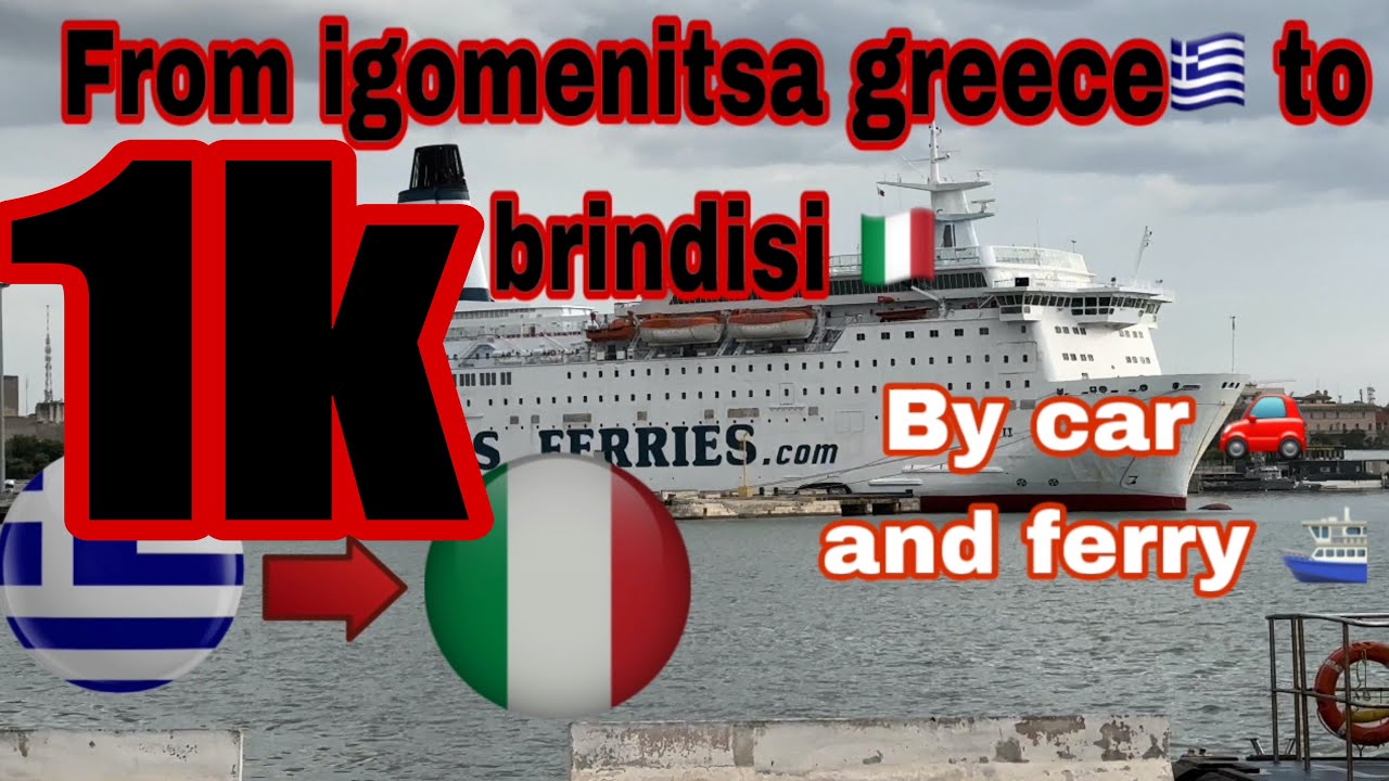 Travel from Igoumenitsa greece to brindisi by ferry and car subscribe now#italy #brindisi #travel