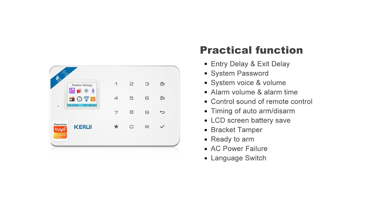[host] KR-W181 Home Security Alarm System, Practical function explanation