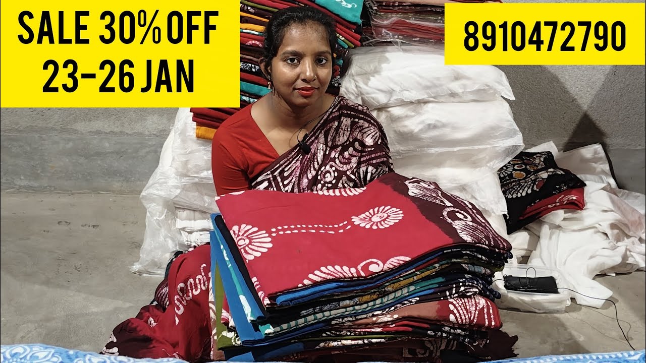 Mom batik Print saree collection #live