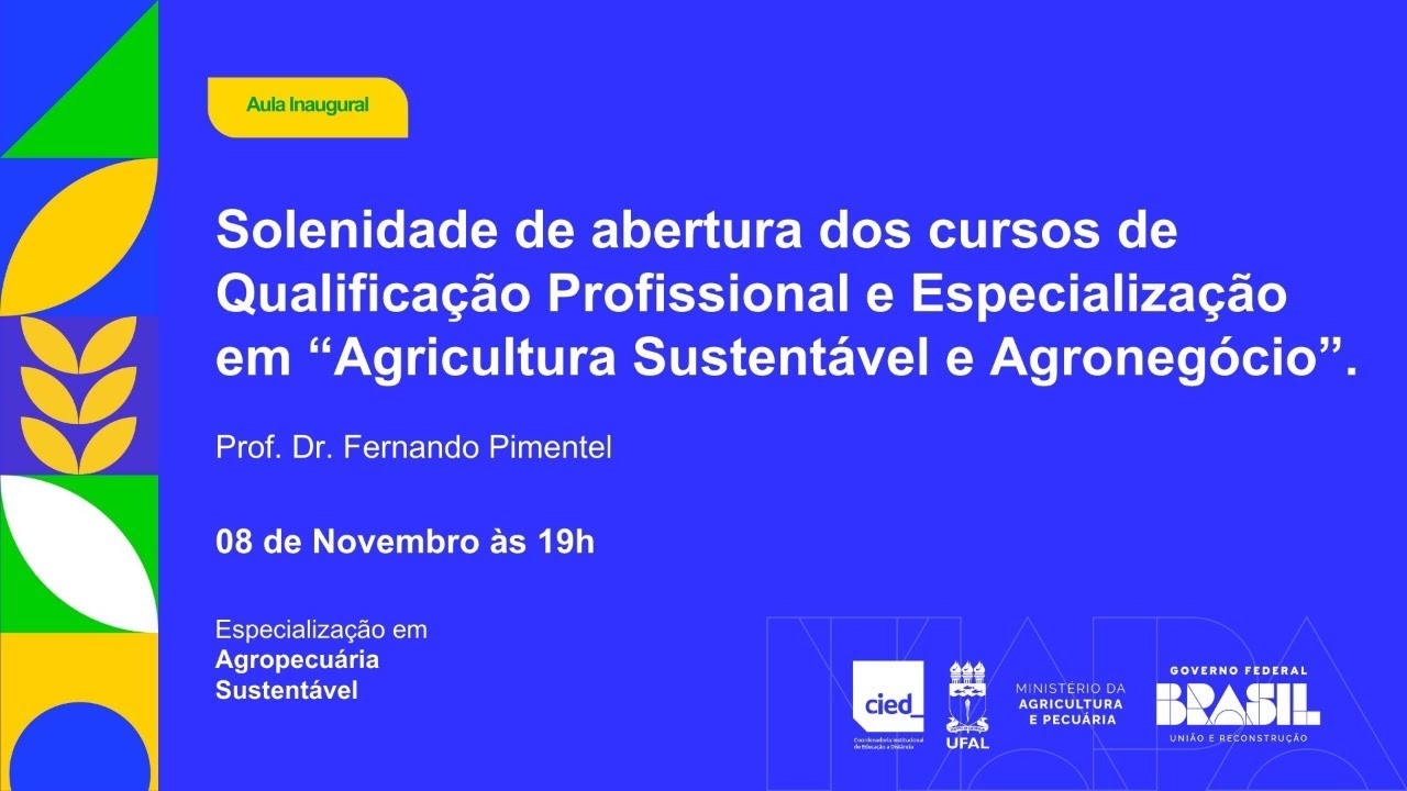Abertura dos cursos de Qualificação e Especialização em 
