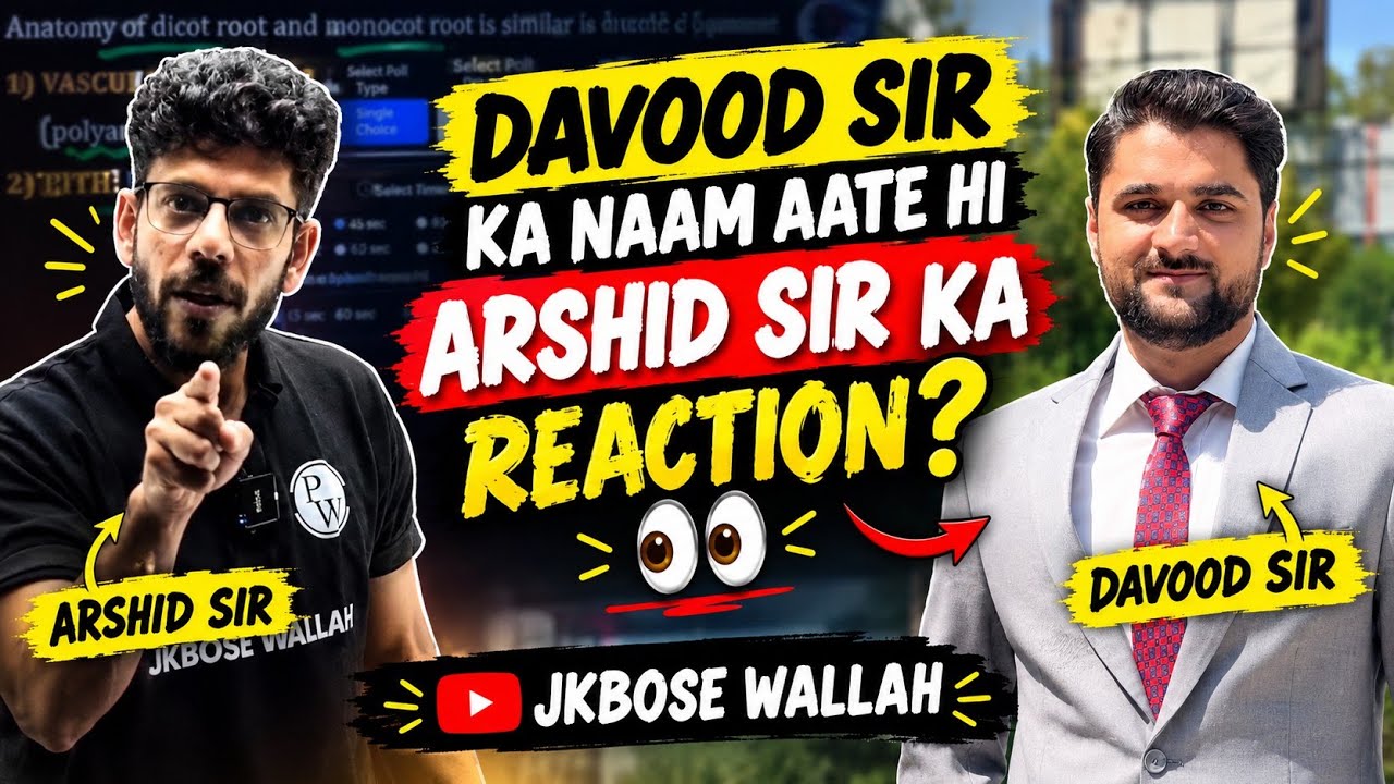 Davood Sir Ka Naam Aate Hi Arshid Sir Ka Reaction? 👀 | JKBOSE WALLAH