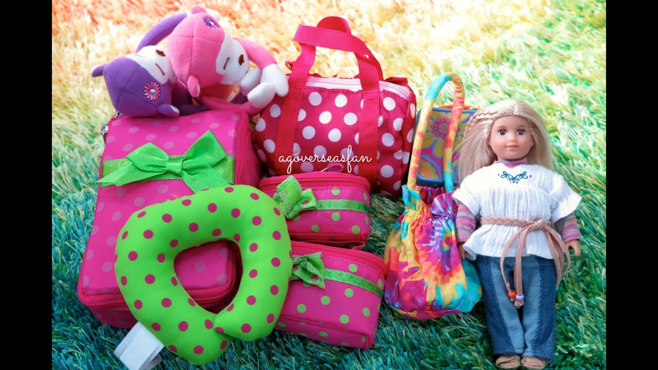 Luggage and Travel Set and Packing for American Girl Vacation!