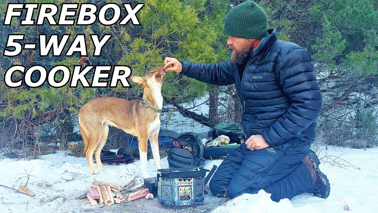 In Action! The Do-it-All Dutch Oven! Firebox 5 WAY Bushcraft Cooker Camp Cooking Mash-Up.