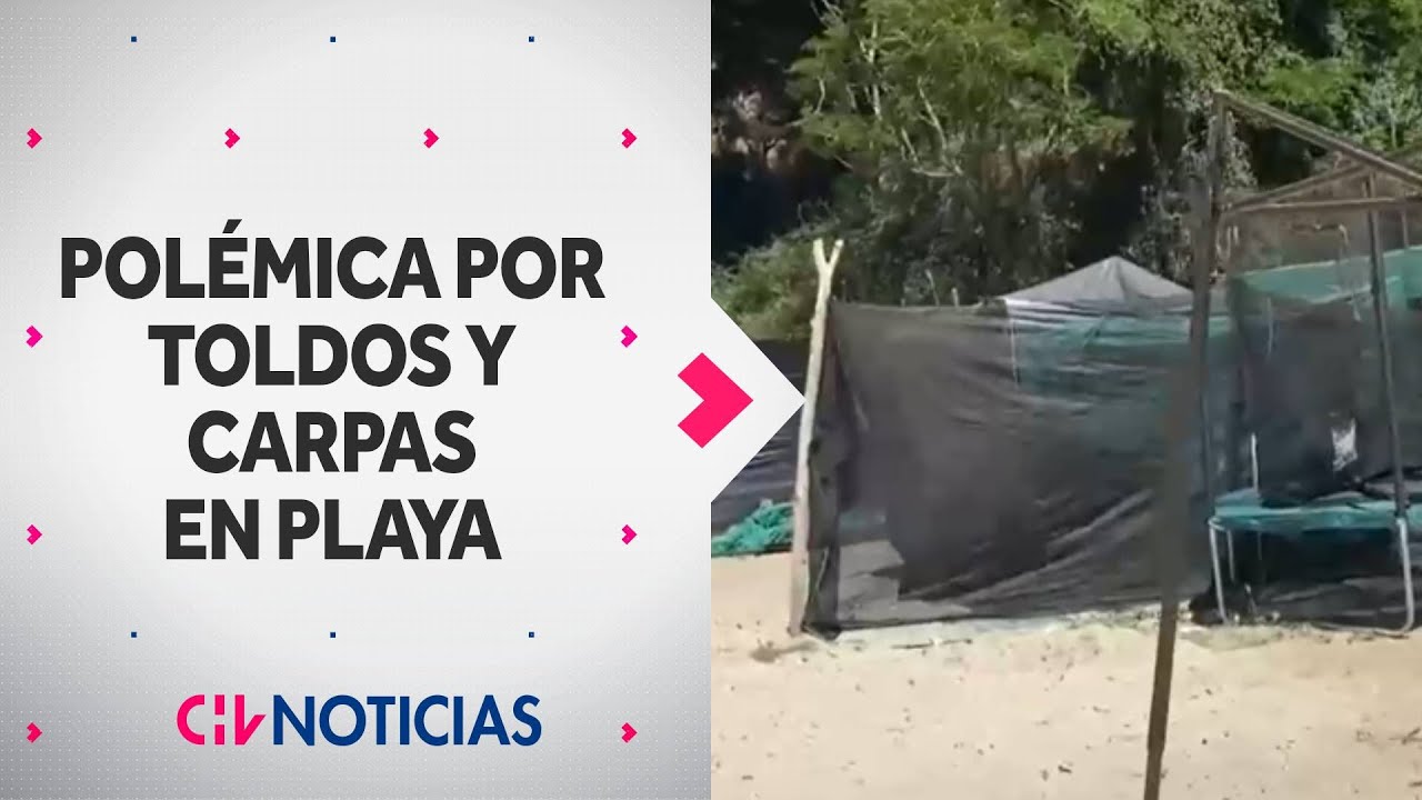 POLÉMICA EN HUALPÉN: Veraneantes no pueden disfrutar de playa por toldos y carpas ilegales