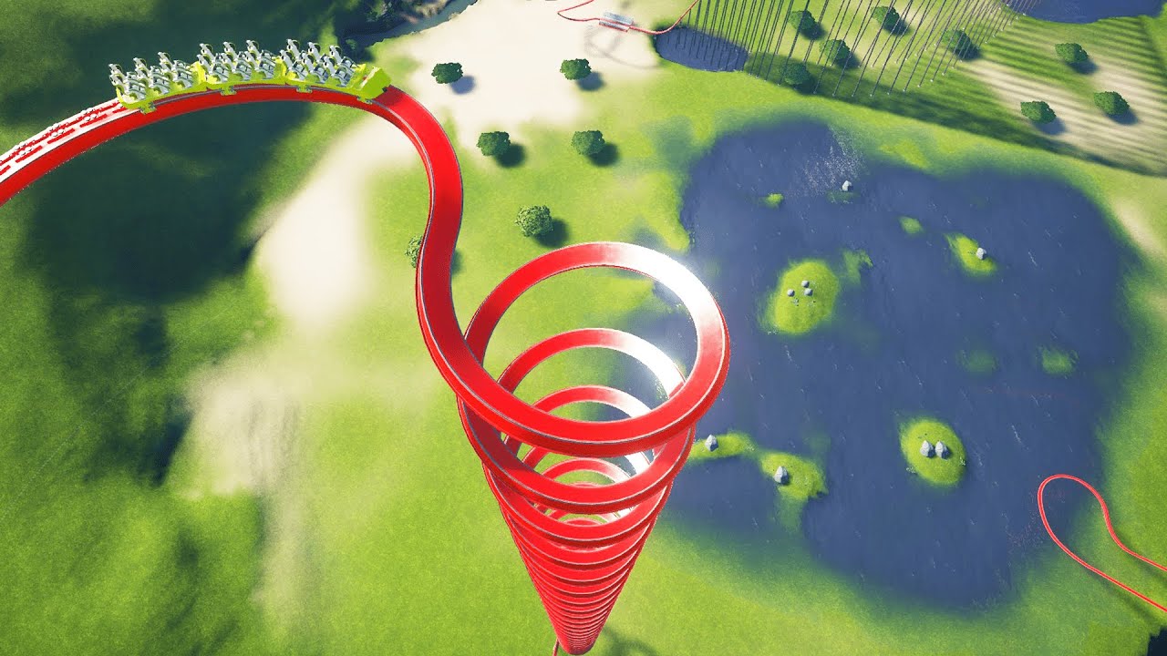 Spiral Down Roller Coaster – Planet Coaster
