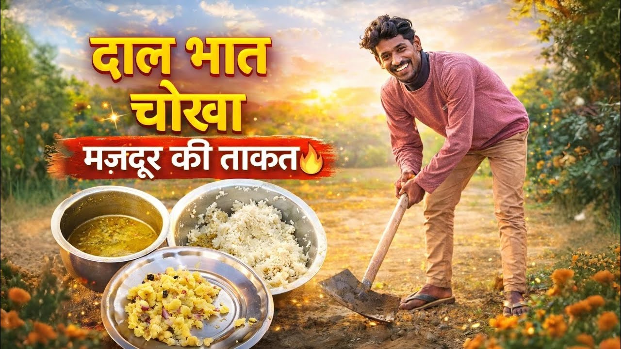 आज यही खाकर 😋🍲 दिन भर काम किया 