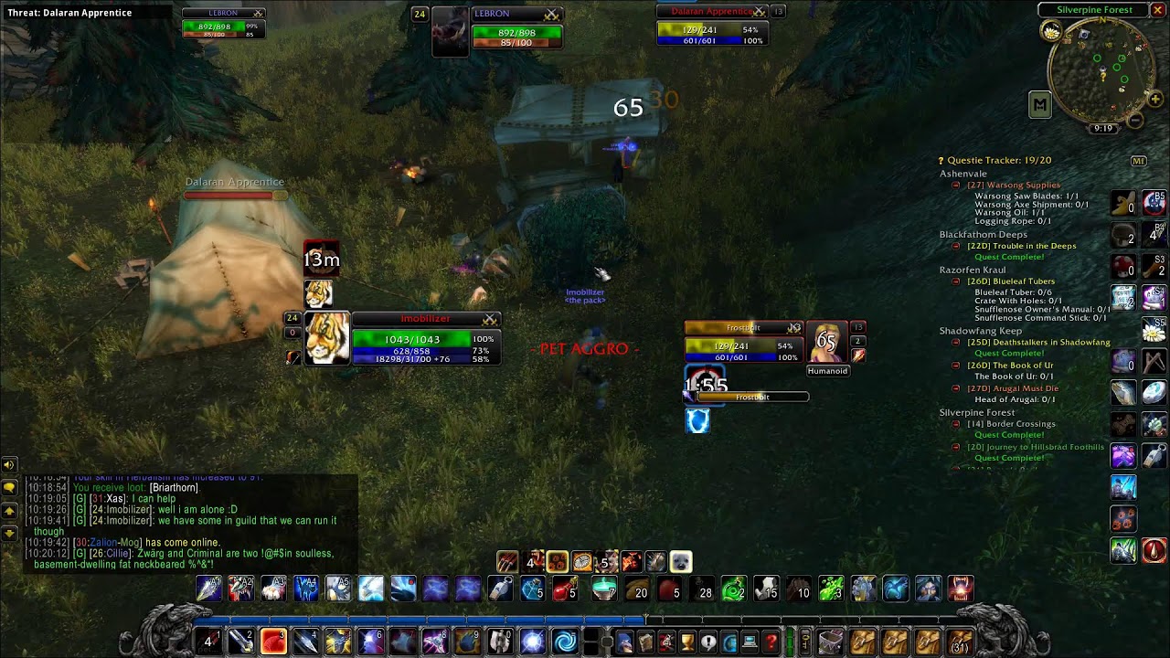 World Of Warcraft - Classic Era Hunter Satyrn Horns Quest 26 lvl