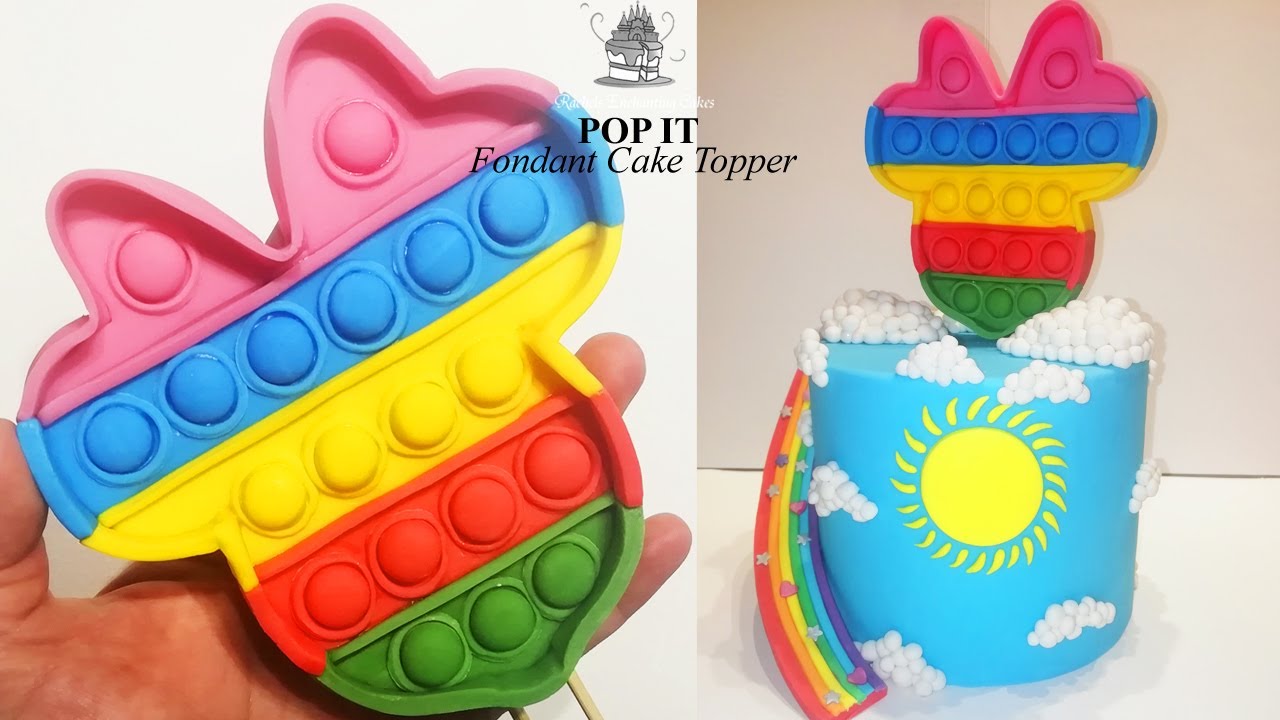 Pop It Fondant Cake Toppers Tutorial |POP IT Fidget Cake Ideas|
