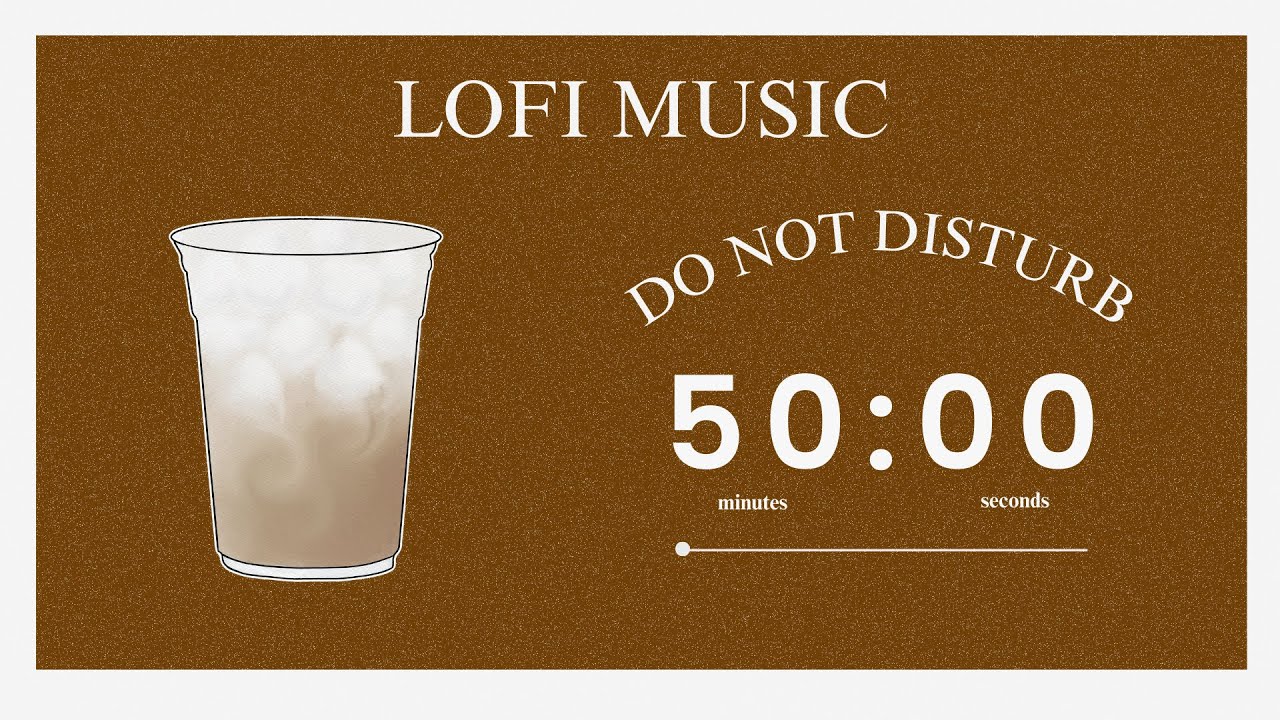 ☕🤍  4-Hour Latte Study Session | Focus with Pomodoro (50/10) | Cozy & Aesthetic Lofi Timer ✨