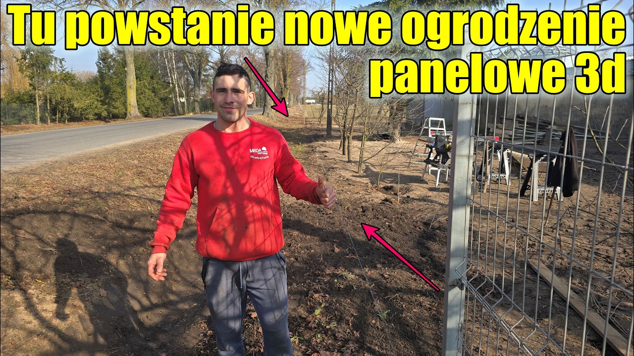 Rozbi&oacute;rka starego płotu i zakładanie nowego ogrodzenia panelowego 3D - Cz. I - 100 metr&oacute;w ogrodzenia
