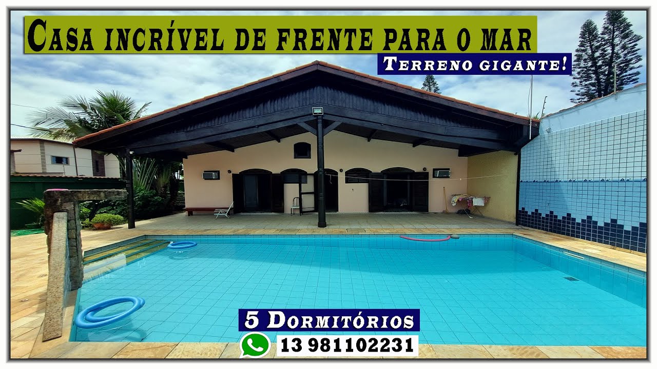🏠 Casa na praia de frente para o mar terreno gigante!  OPORTUNIDADE!