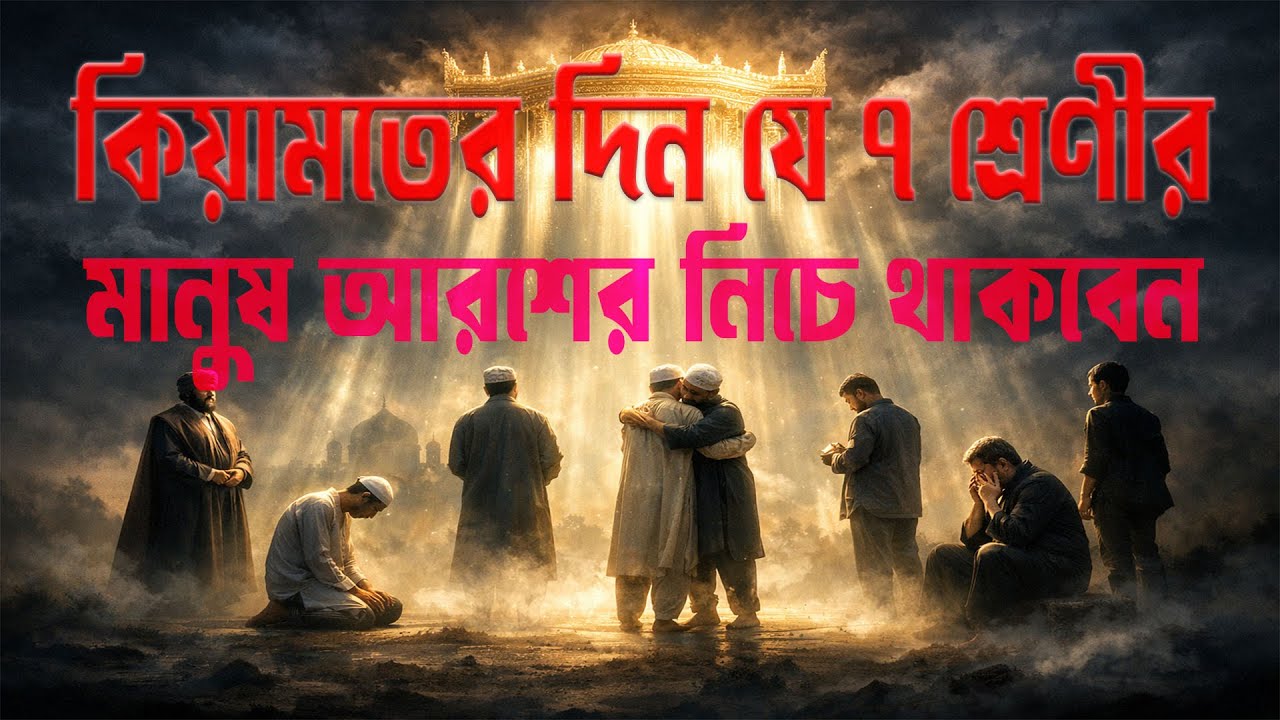 কিয়ামতের দিন আরশের ছায়ায় থাকবেন যে ৭ শ্রেণীর মানুষ | আরশের ছায়া | কিয়ামতের দিন