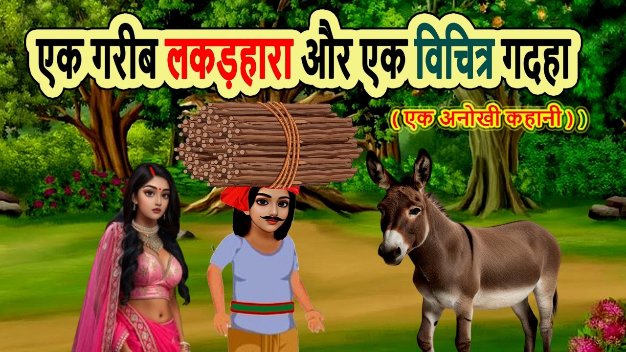 गरीब लकड़हारा और  विचित्र गदहा | moral story | hindi kahani | cartoon story | bedtime | mann k voice