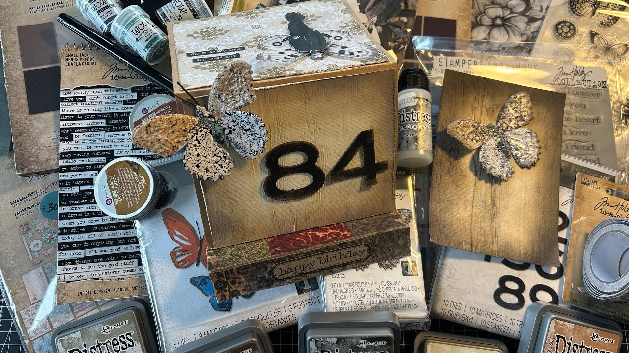 Tim Holtz Vintage sommerfugl fødselsdags 