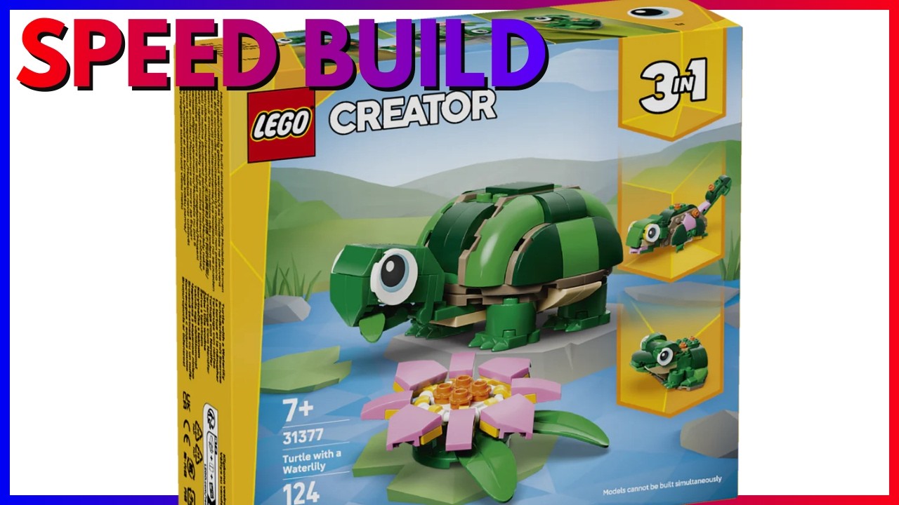 Lego 31377 3in1 Turtle with a Water Lily Speed Build