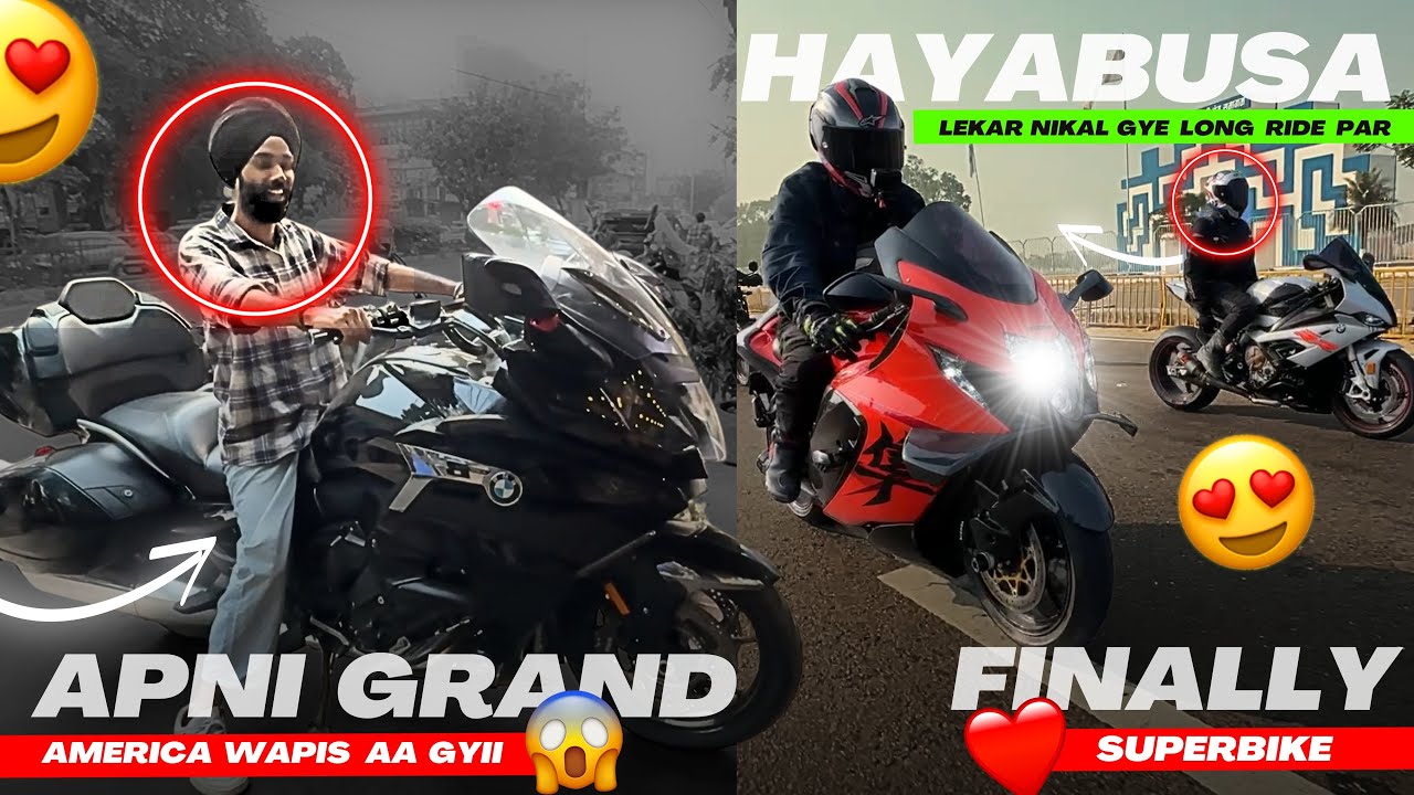 Apni Grand America Wapis aa gyi 😍 Phir se Delhi to Goa ❤️ Hayabusa leke Long Ride par nkl gye 🔥