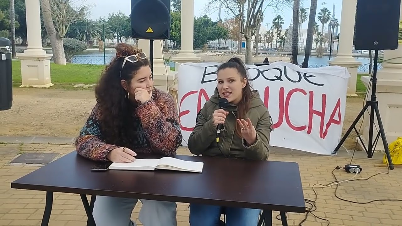 Rueda de prensa sindicato de inquilinas de Málaga en verbena apoyo bloque Avda. Europa 15 (13-12-25)