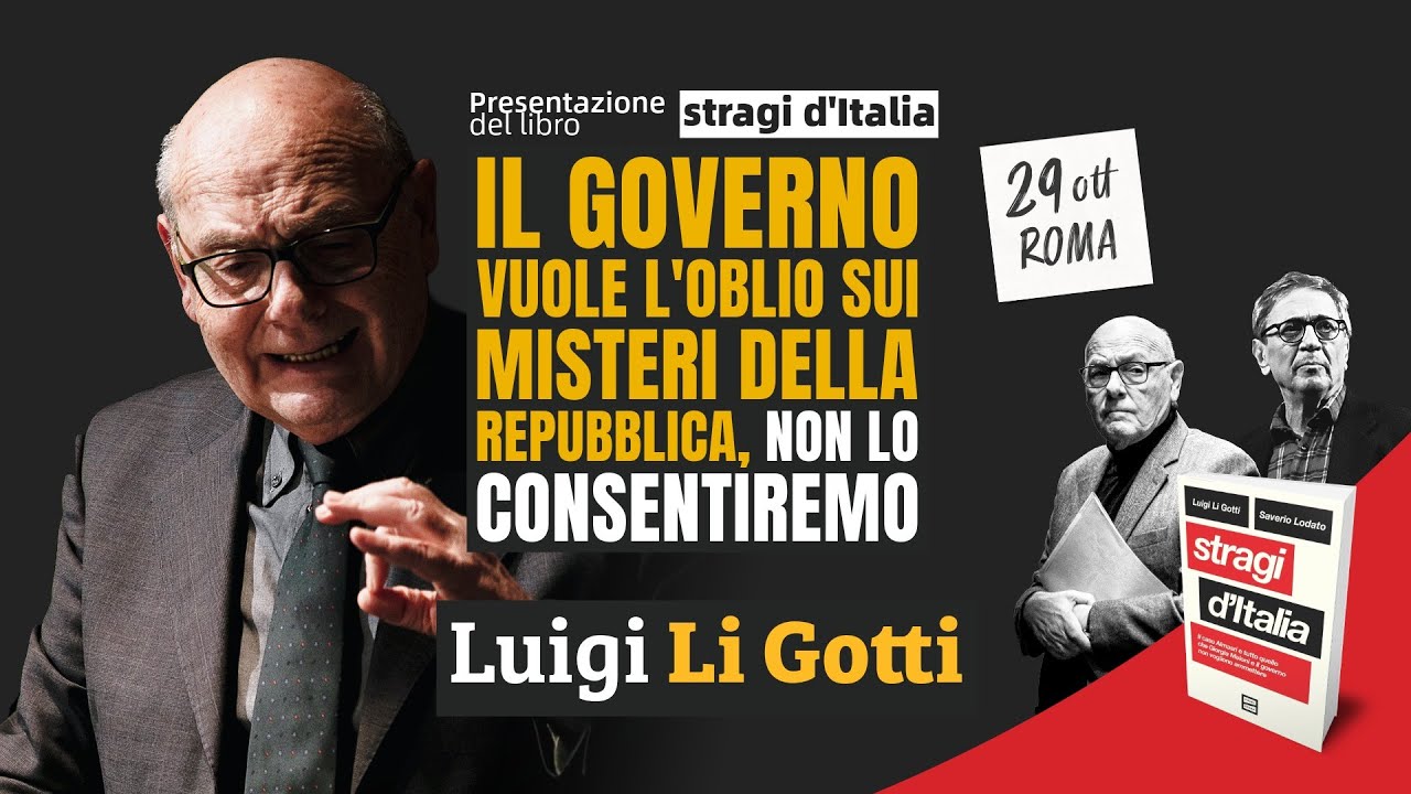 Li Gotti: ''Il Governo vuole l'oblio sui misteri della Repubblica, non lo consentiremo''