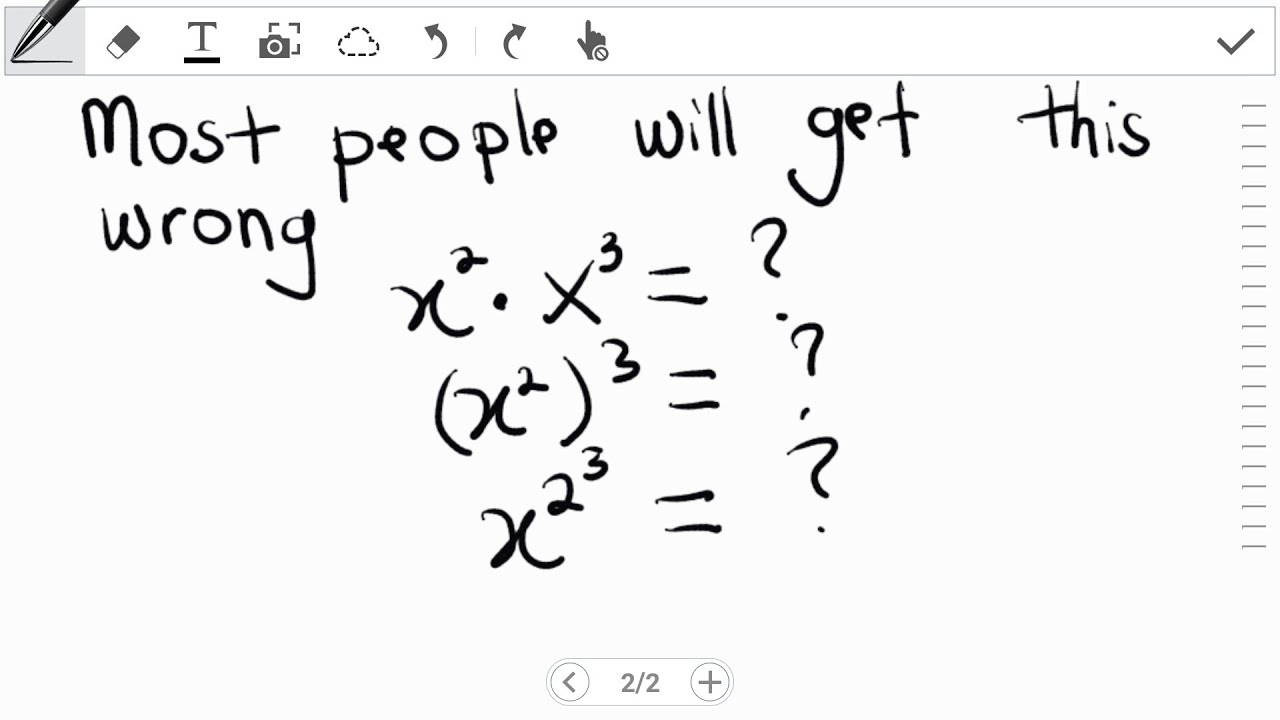 Understand exponent rules I) X².X³  ii) (X²)³  #mathematics #maths #mathstricks