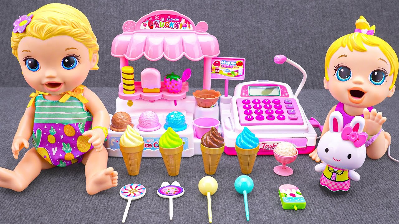 64 Minutes Relaxing With Ice Cream Playset Unboxing 🎂🍧 Cash Register Toys ASMR 👑 | Review Toys