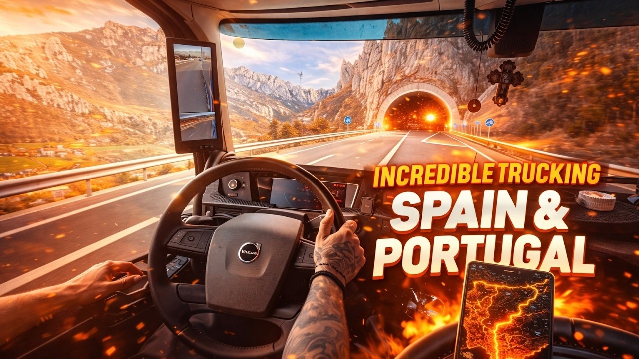 Truck Driving POV Across Spain & Portugal 🇪🇸🇵🇹 | No Music, No Talking
