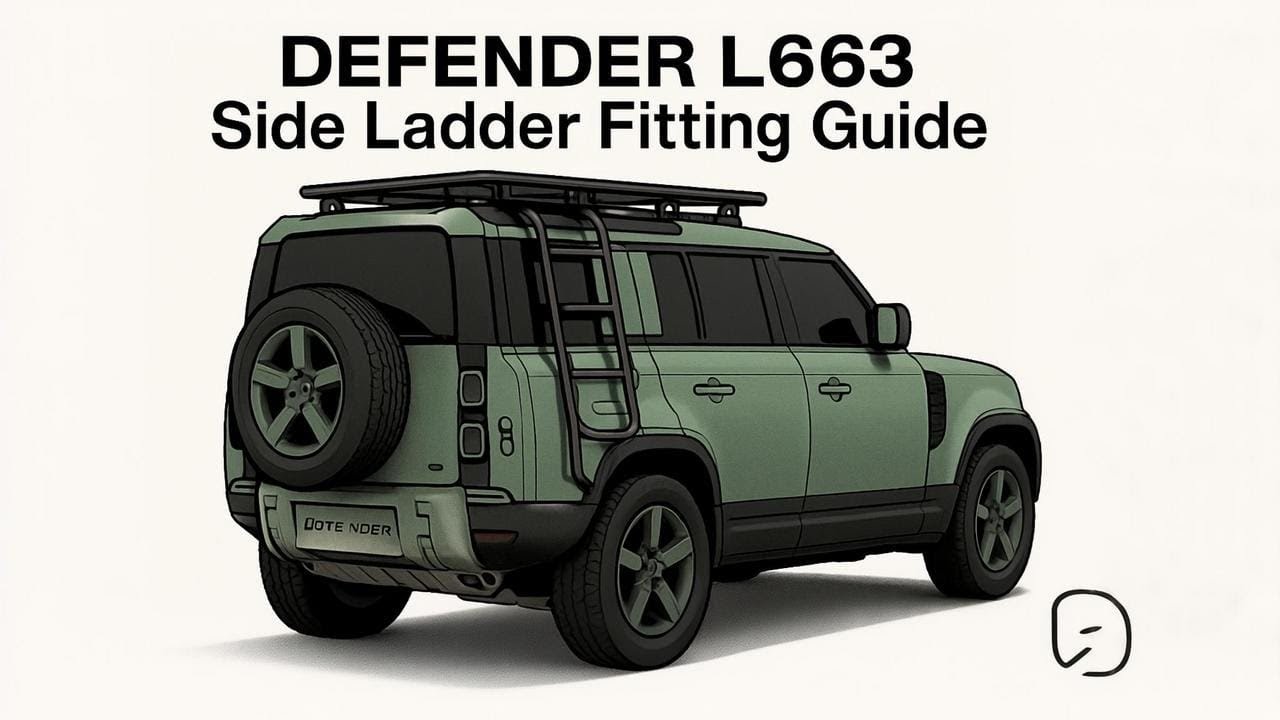 Инструкция по установке новой выдвижной боковой лестницы на крышу Land Rover Defender L663.