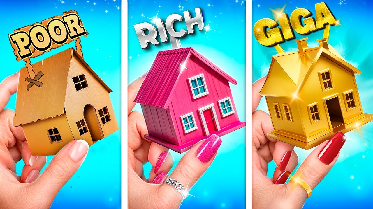 Costruiamo una stanza segreta! Stanza segreta Povera contro Ricca contro Super Mega Ricca