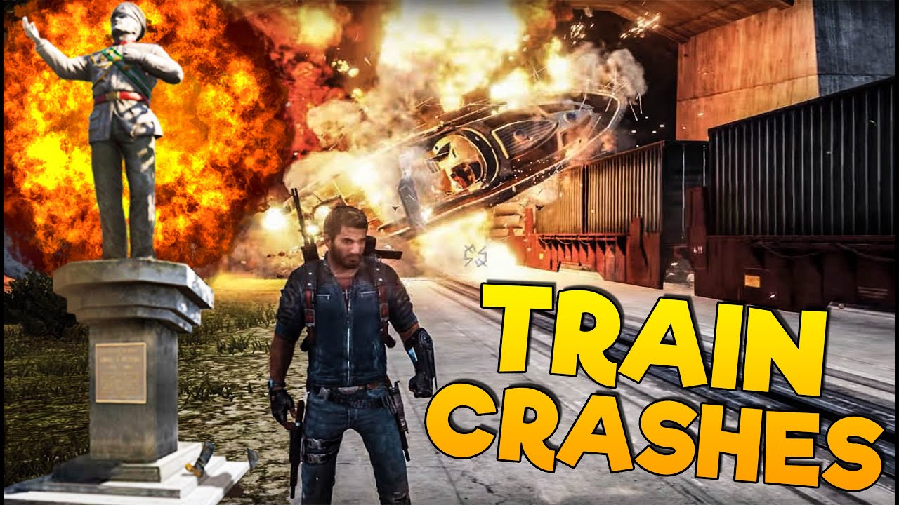 Just Cause 3: Train Crashes Compilation (Funny Moments)