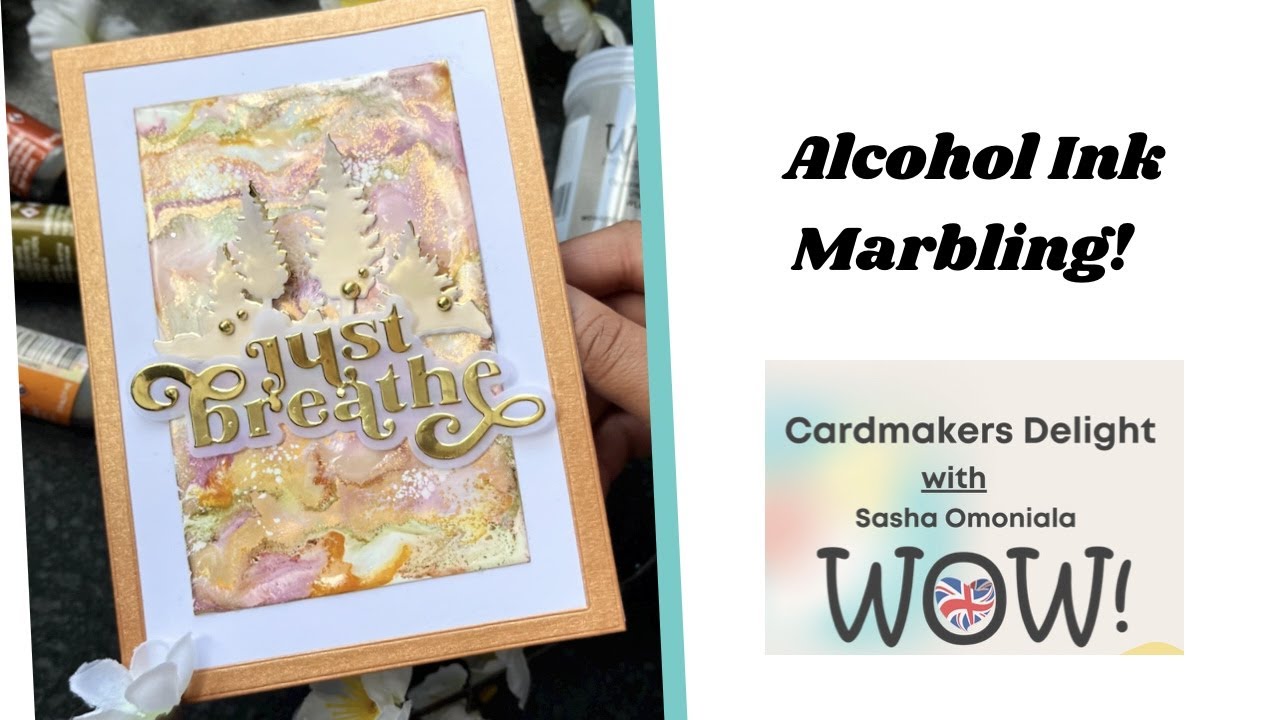 How to Use Alcohol inks with Embossing Powder