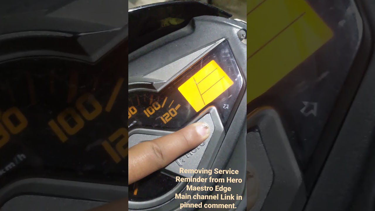 Removing Service Reminder from Hero Maestro Edge / Hero Scooter or Motorcycle