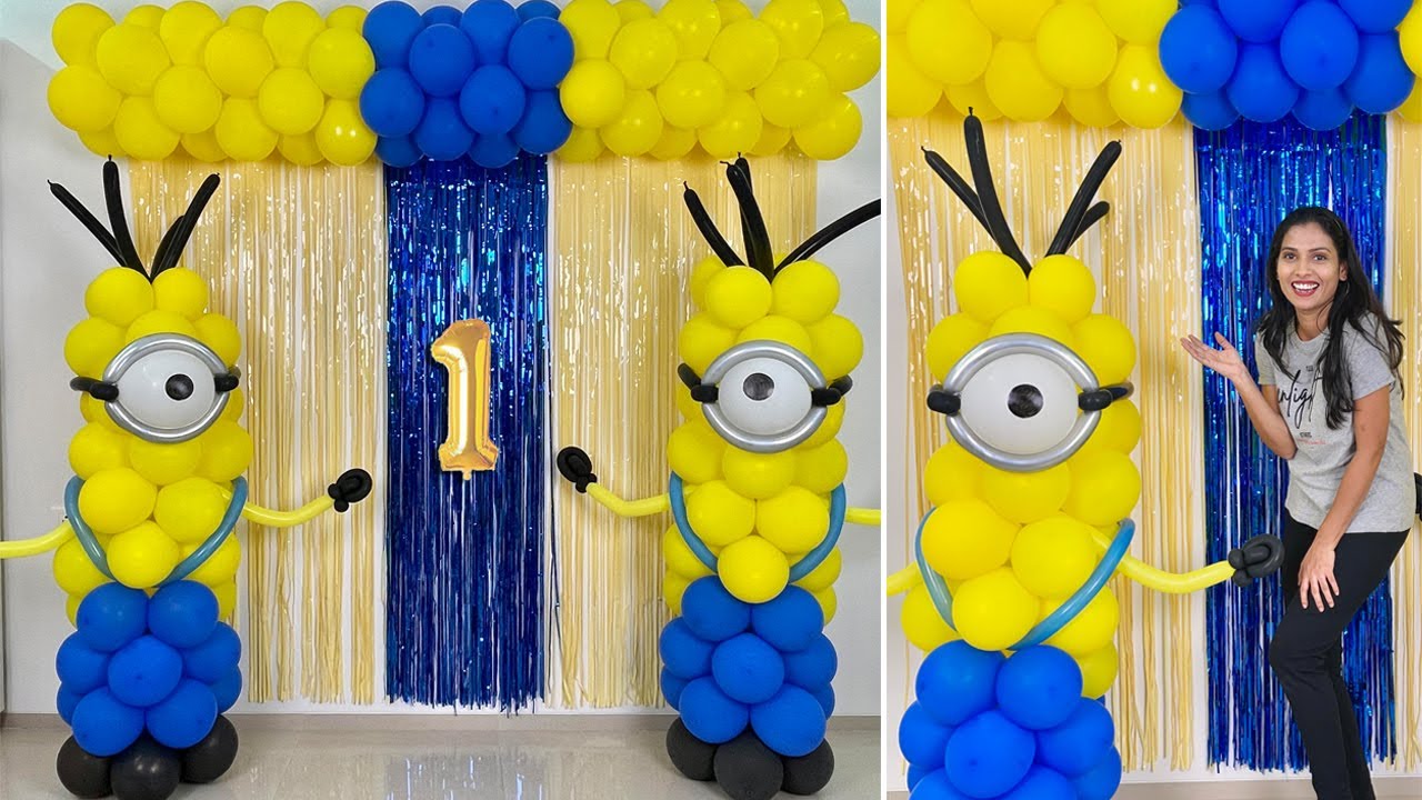 Minion Theme Balloon Decorations