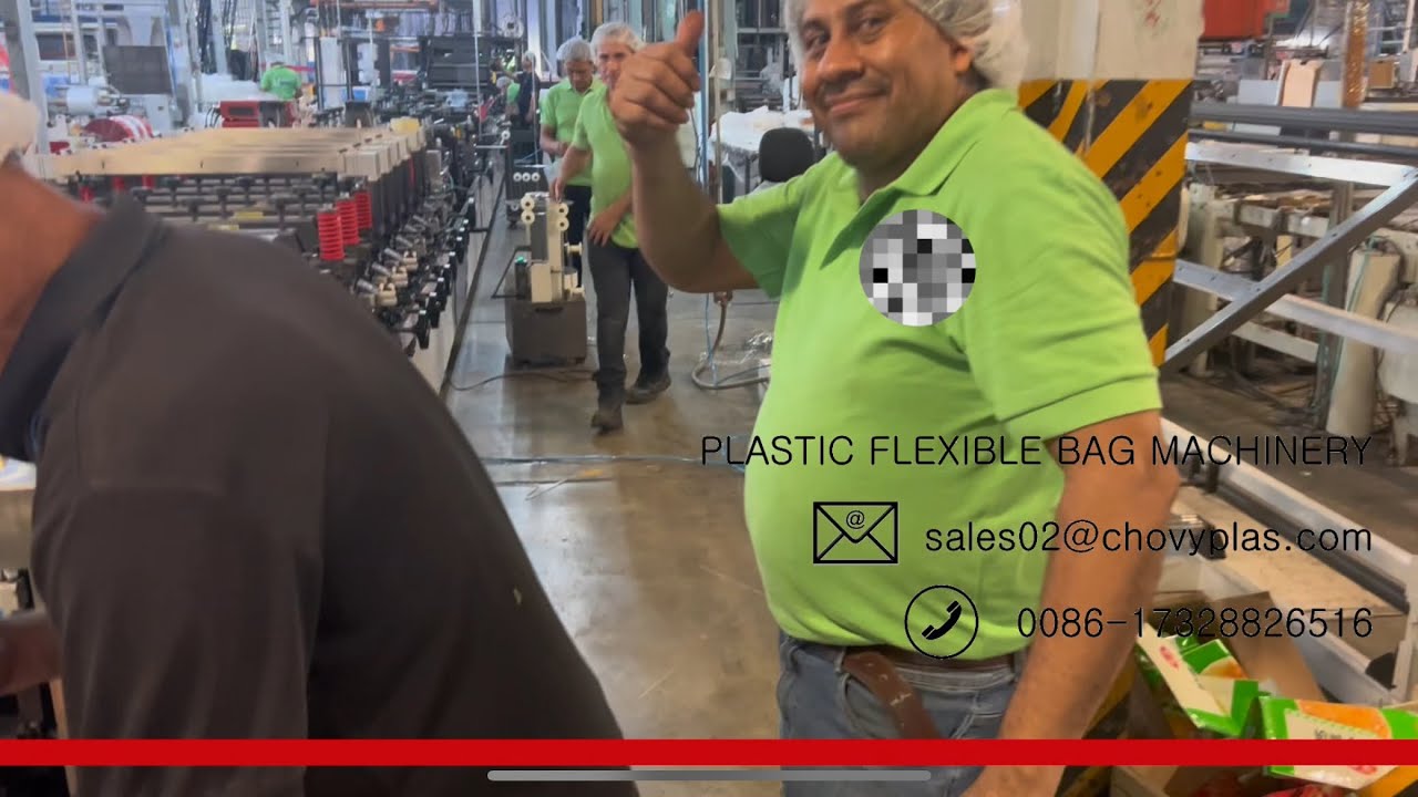 Flat Bottom pouch converting machine running